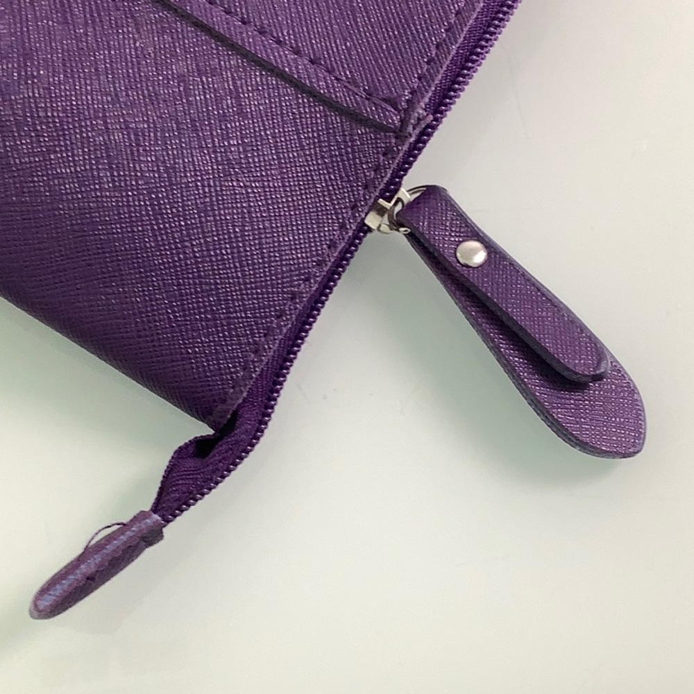 Monat Purple oversized top zippered shoulder purse bag & Cosmetic pouch NWOT - Picture 12 of 14
